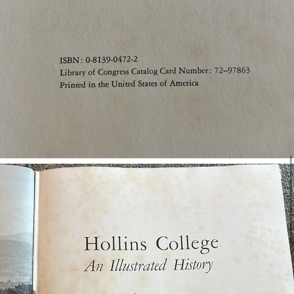 1973 Hollins College An Illustrated History by Frances J. Niederer Book - Picture 5 of 8